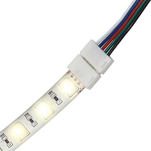 12mm 5 Pin RGBW Connector Wire Cable For SMD 5050 RGBW LED Strip Light Free Soldering